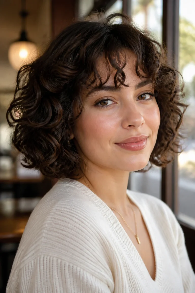 25 Modern Bobs for Round Faces and Curly Hair