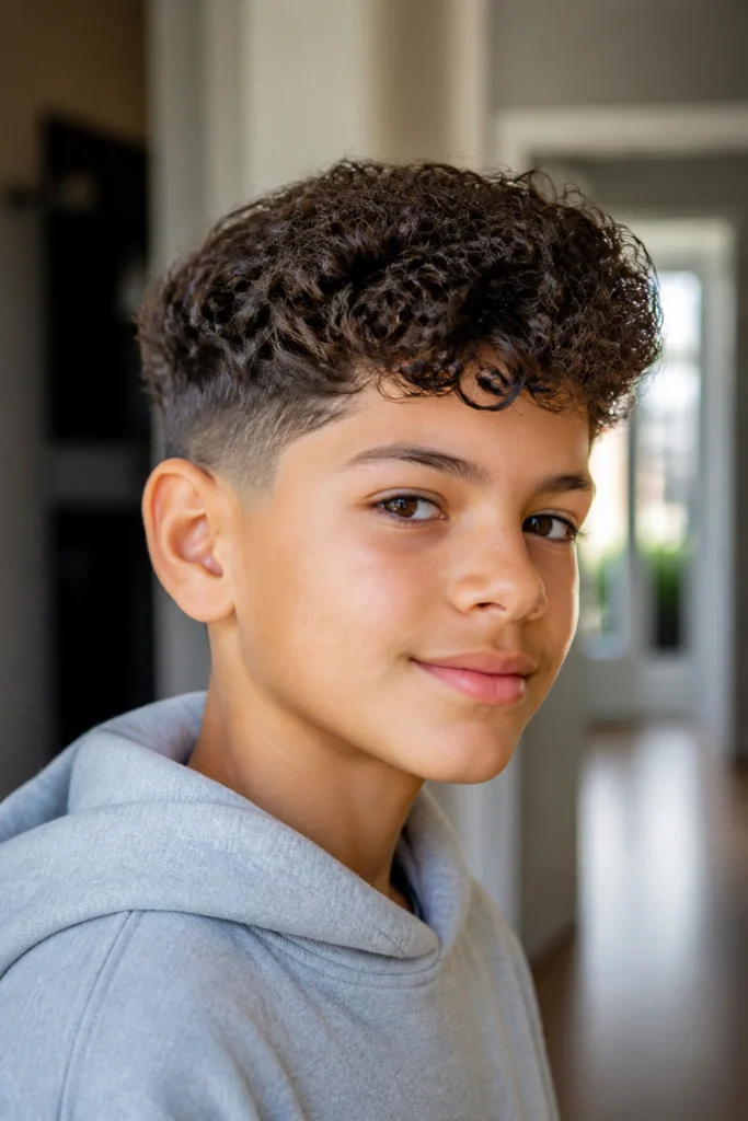 18 Modern Haircuts for Boys with Curly Hair