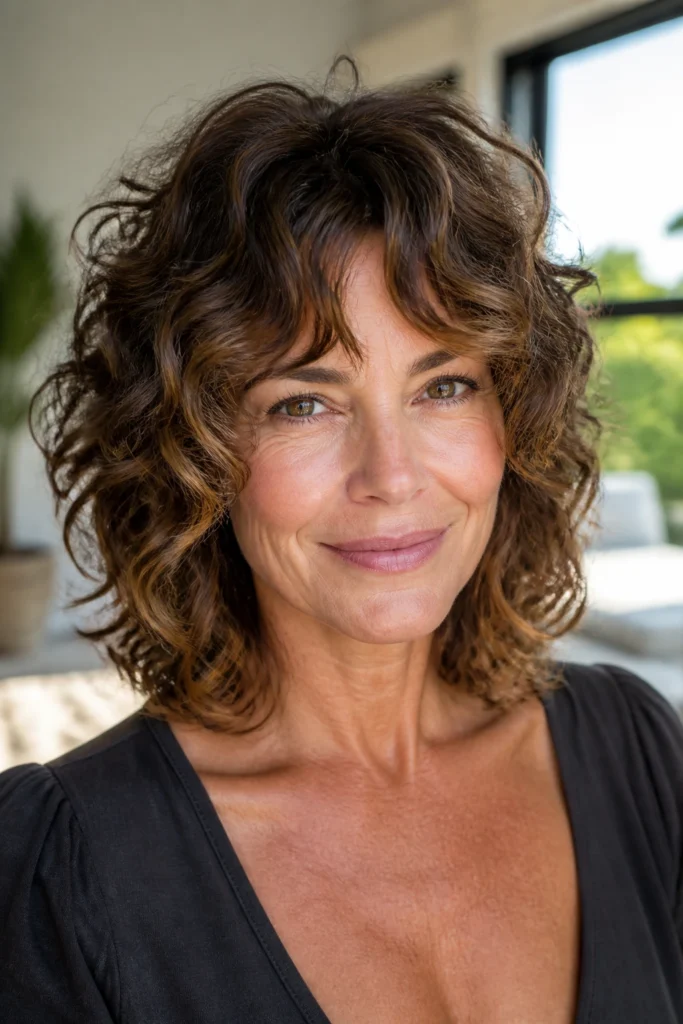 25 Hairstyles for Women Over 40 with Curly Hair