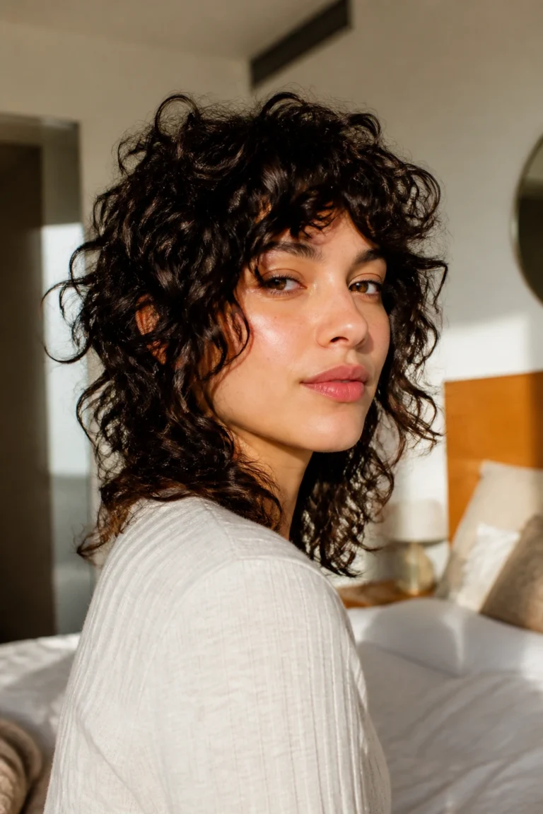 22 Slim Face Haircuts for Busy Mornings with Curly Hair