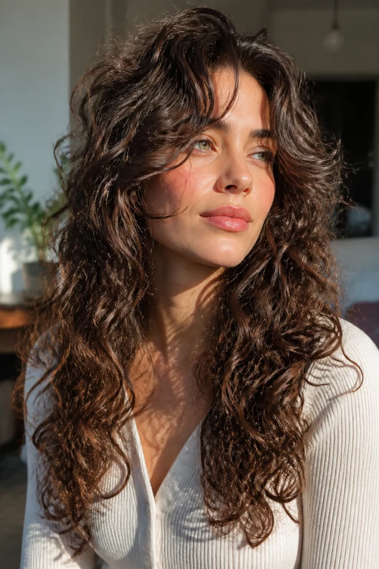25 Disconnected Layers for Long Hair with Curly Hair