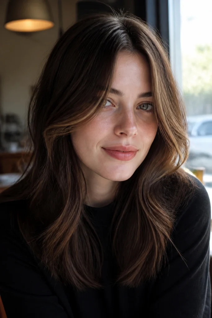28 Brown Face-Framing Highlights for Pale Skin