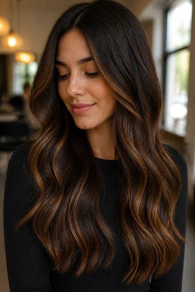 25 Warm Brunette Hair Color Ideas for Long Hair