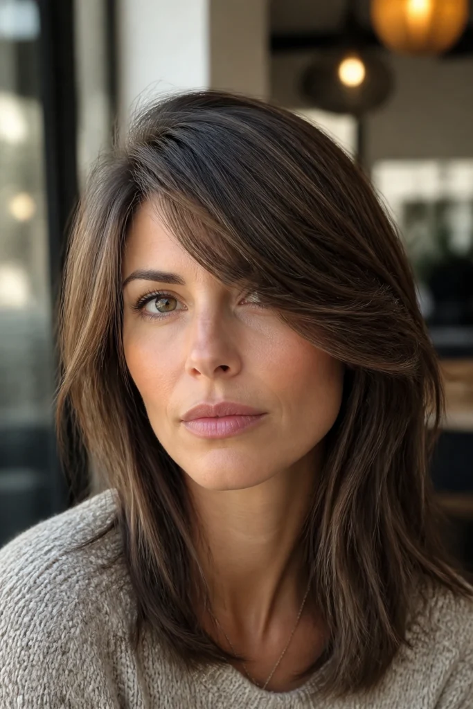 25 Swoop Bangs for Square Faces and Fine Hair