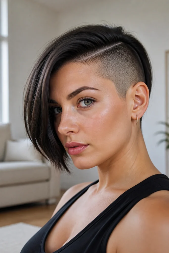 30 Shaved Side-Swept Bobs for Straight Hair