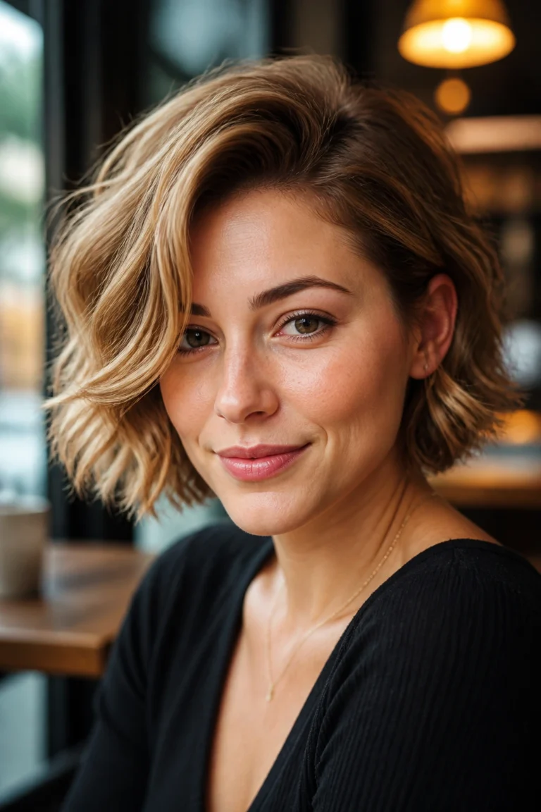 22 Chin Length Hairstyles for Thin Hair with Loose Curls