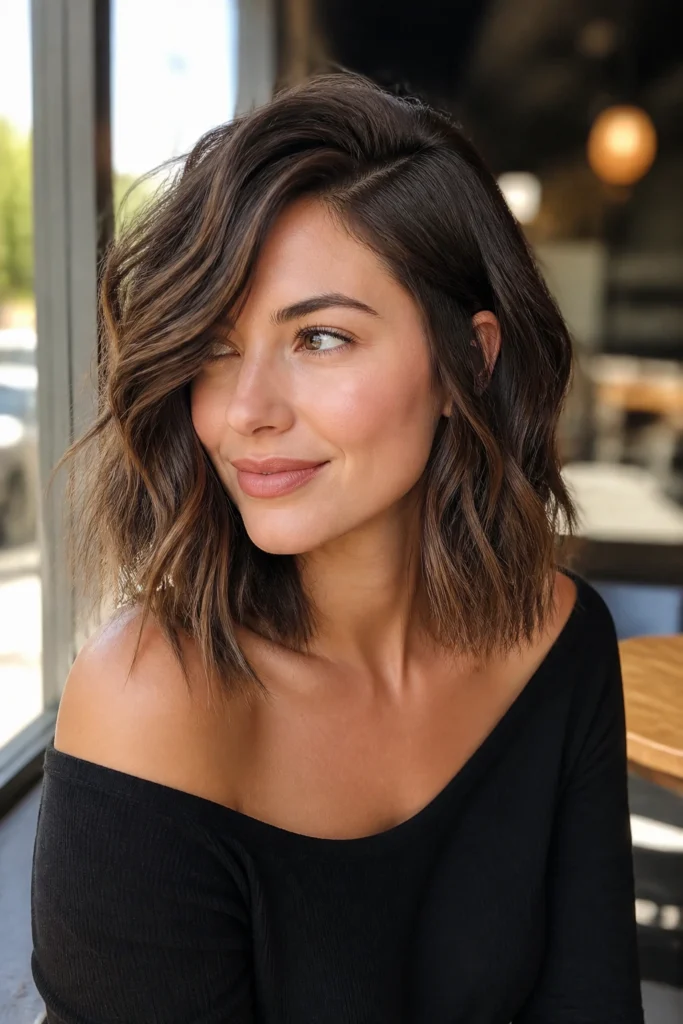 22 Textured Lobs for Round Faces and Wavy Hair