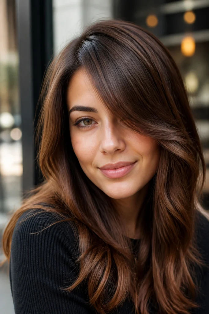 25 Longhair Bangs for Round Faces and Thick Hair