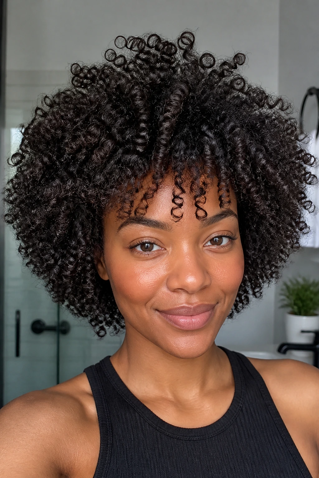 Close-up of real person with diffused coil-out and lifted roots