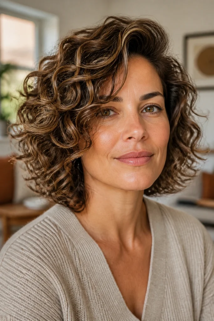 22 Fix Hairstyles for Curly Hair and Square Faces