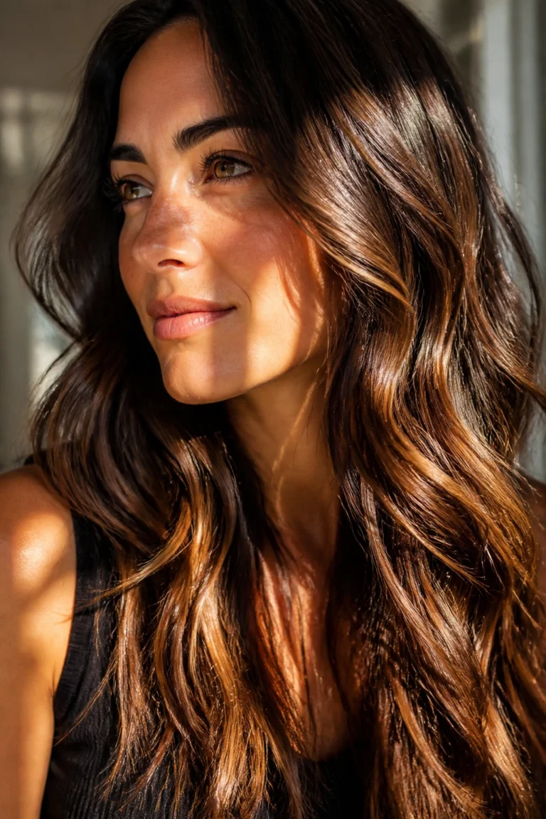 30 Dark Brown Caramel Honey Highlights for Brunettes