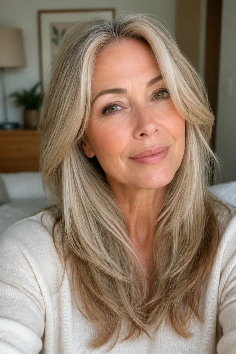 25 Long Hairstyles for Women Over 50 with Soft Layers