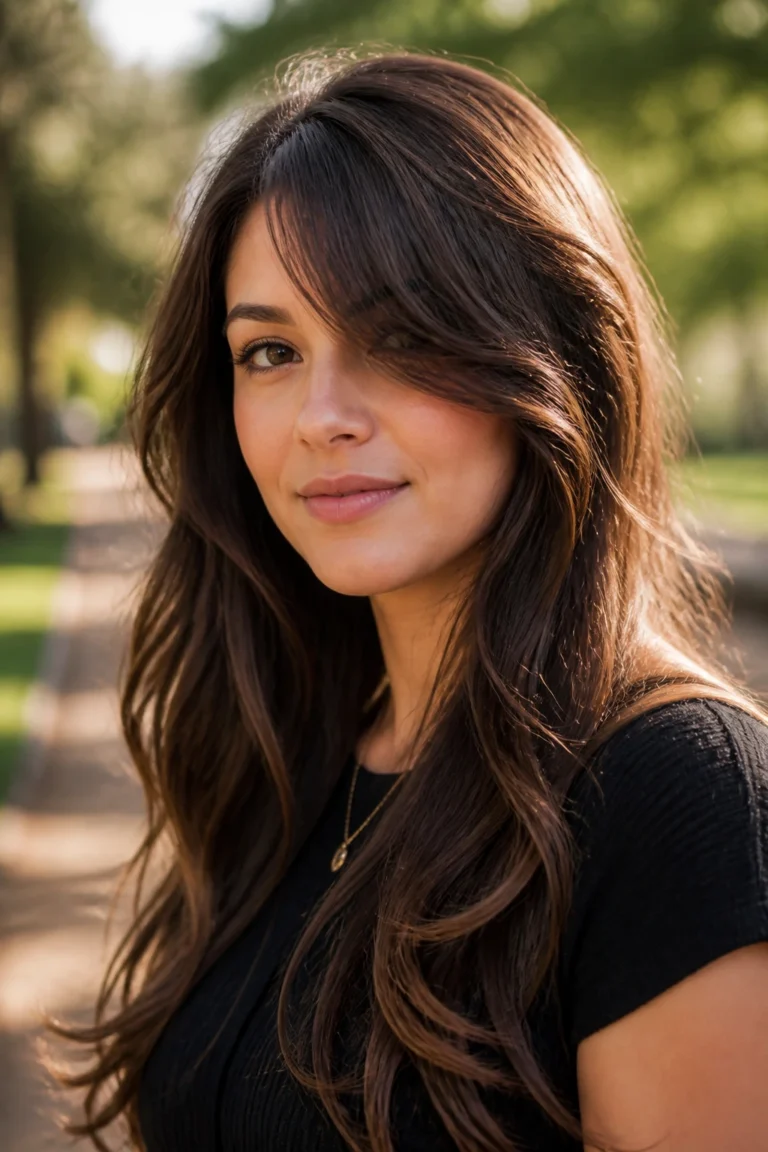 22 Bangstyle Long Wispy Hairstyles for Round Faces