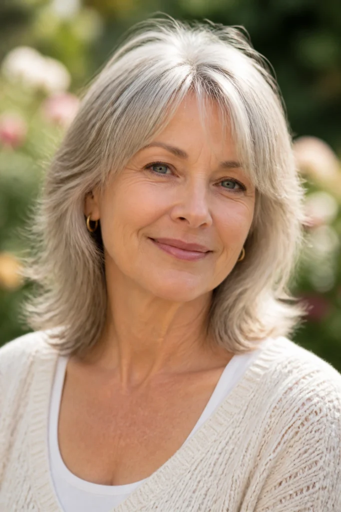 20 Medium Length Haircuts for Women Over 60