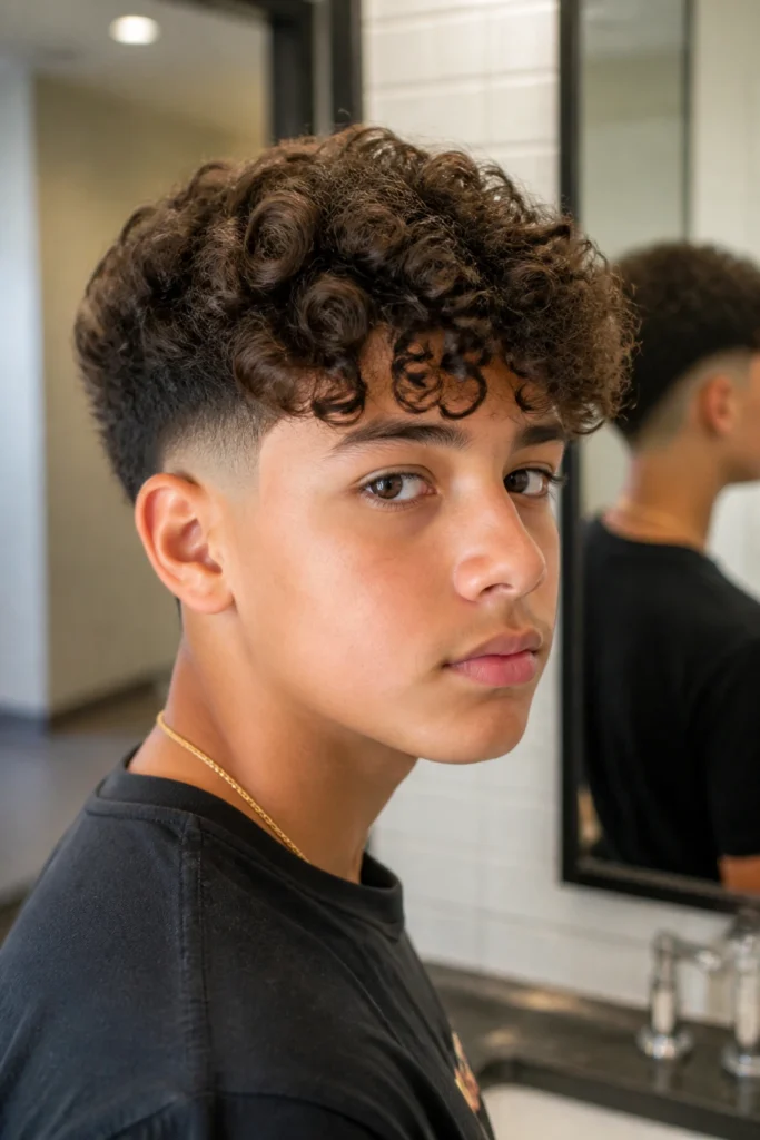 18 Middle School Trendy Haircuts for Boys with Curly Hair