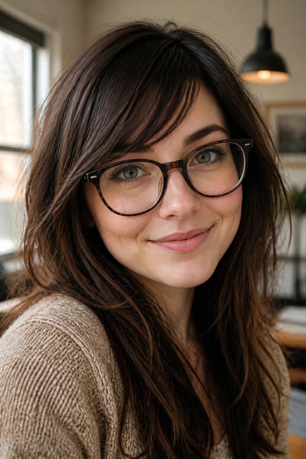 Person with glasses and side-swept fringe