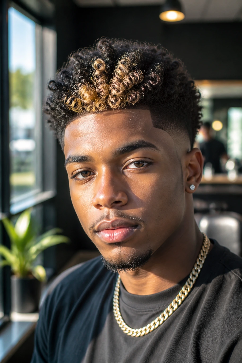 Portrait of a man showing the front highlight reads clearly in daylight