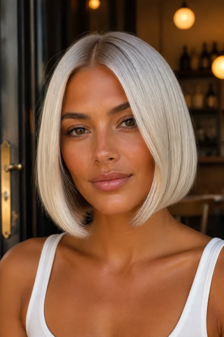 25 Deminsion Platinum Blonde Hairstyles for Tan Skin
