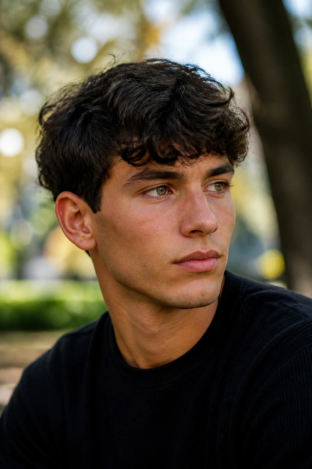 Close-up portrait of a man with a longer grow-out crop on top