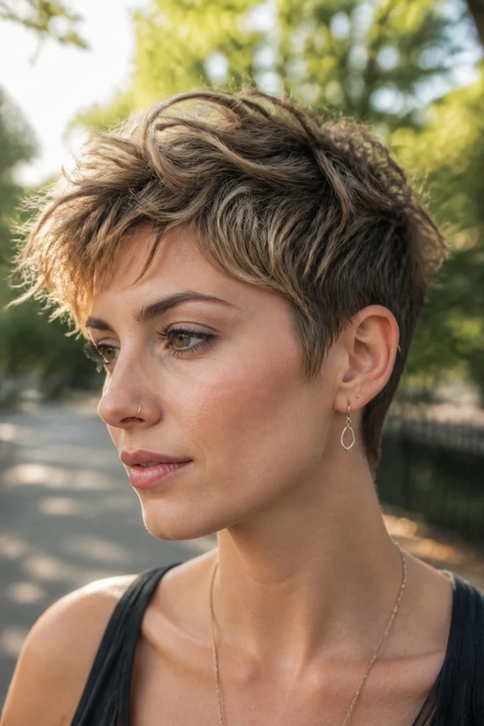 22 Short Spunky Hairstyles for Women with Beachy Waves