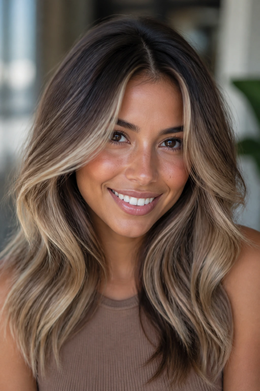 Close-up of a person with halo highlights and darker underlayers