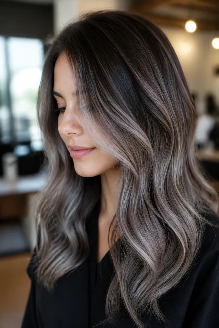 28 Grey Hair Color Ideas for Brunettes with Fine Hair