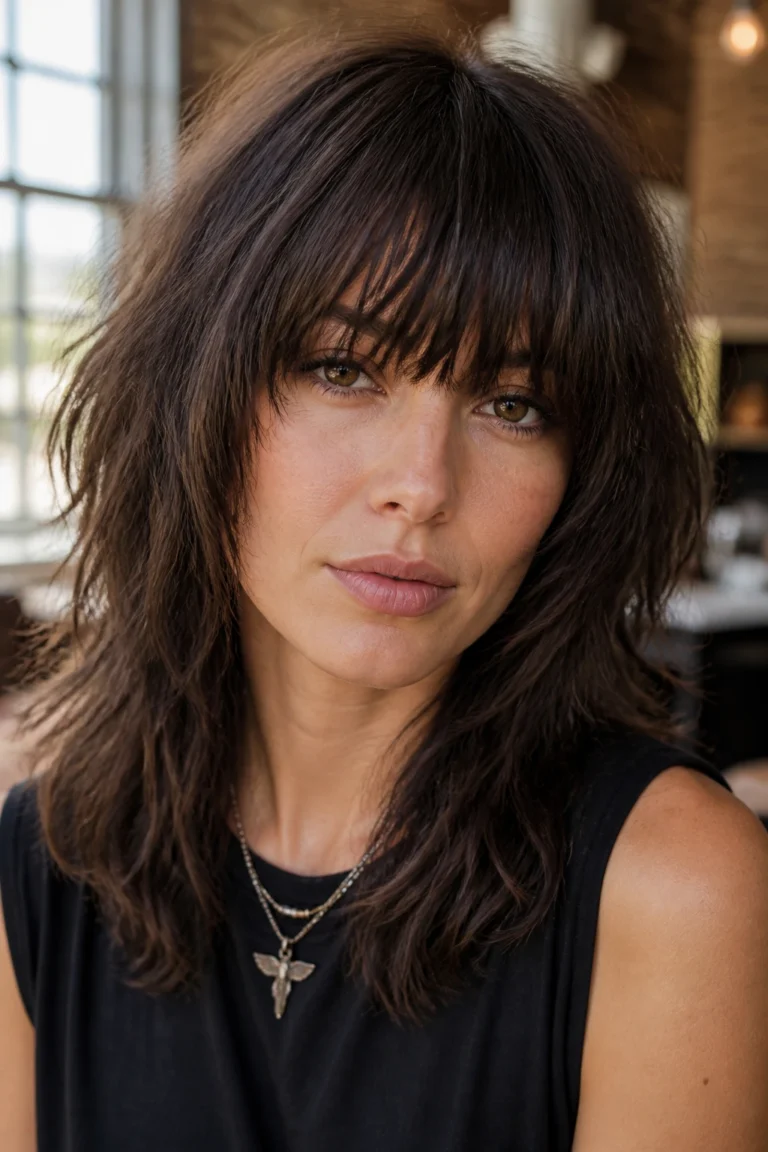 22 Rockstar Shag Haircuts for Medium Hair with Thick Hair