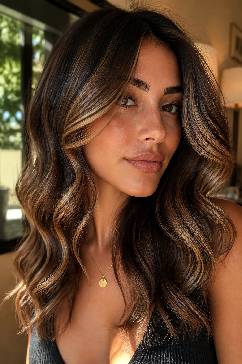 Portrait showing highlights in soft waves