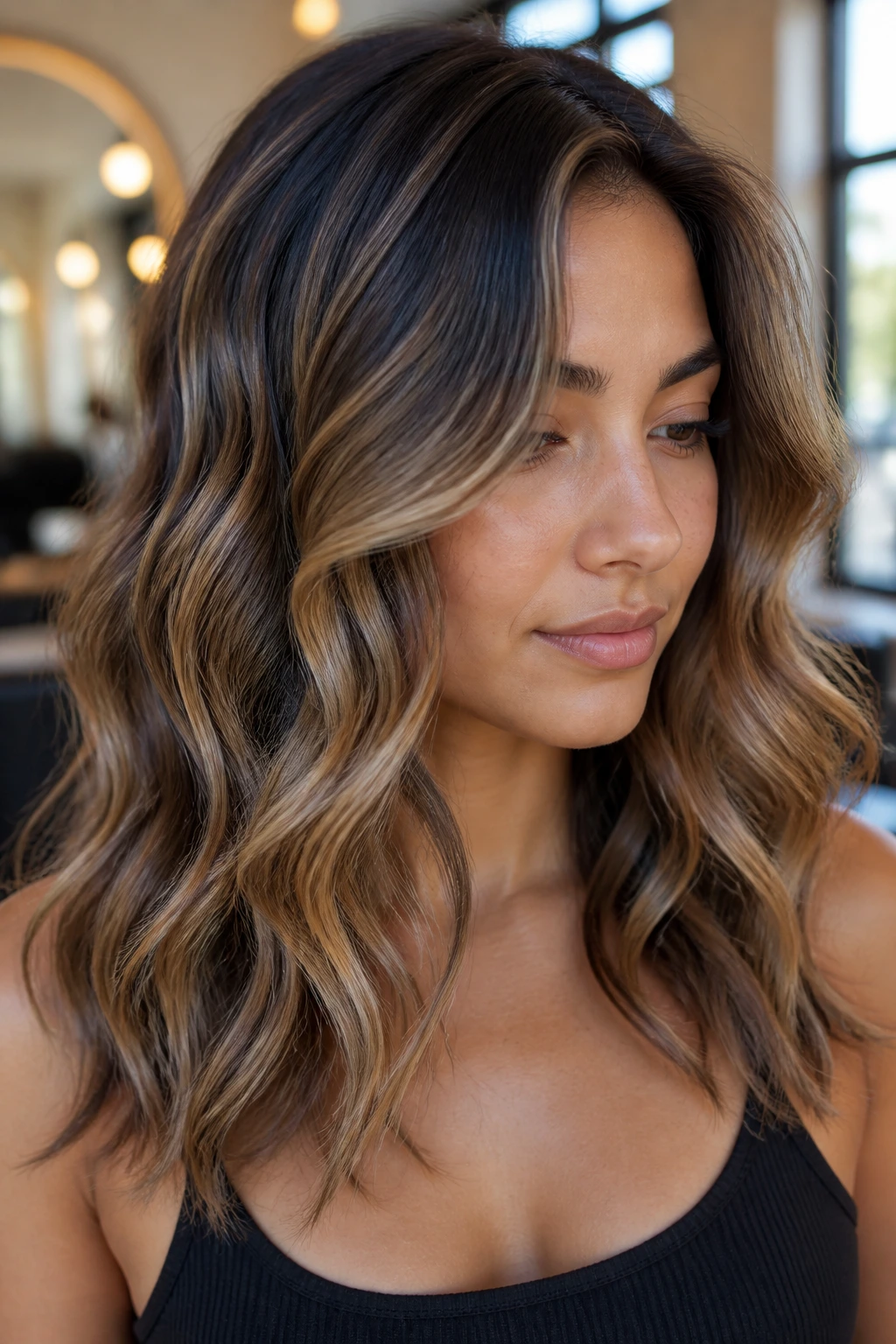 Multi-tonal highlight variations around the face on a real person