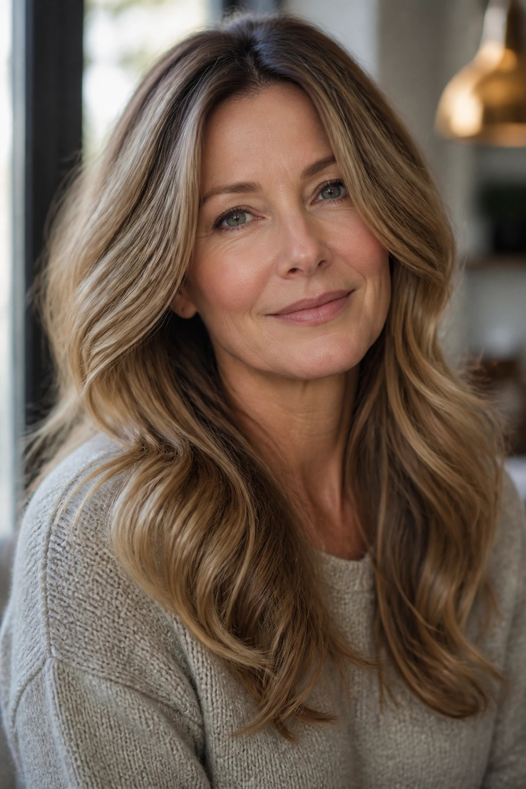Portrait of a woman with crown lift and defined waves