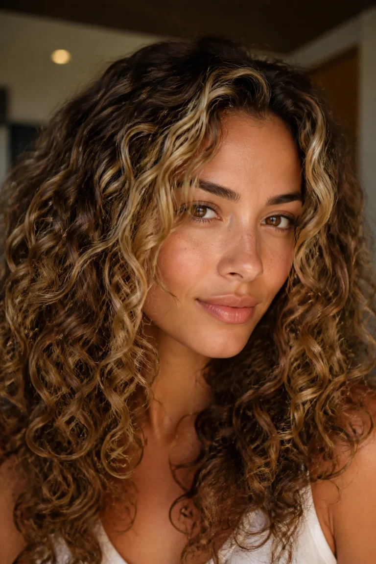 25 Hair Color Ideas for Curly Hair with Beachy Waves