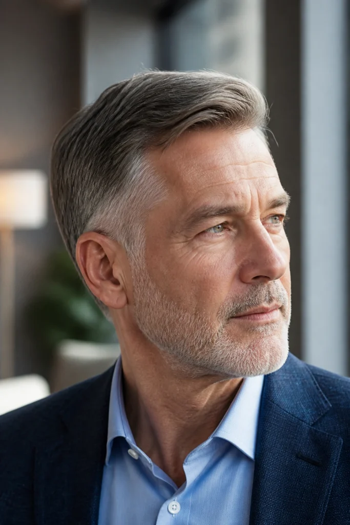 18 Classic Taper Hairstyles for Older Men with Thin Hair