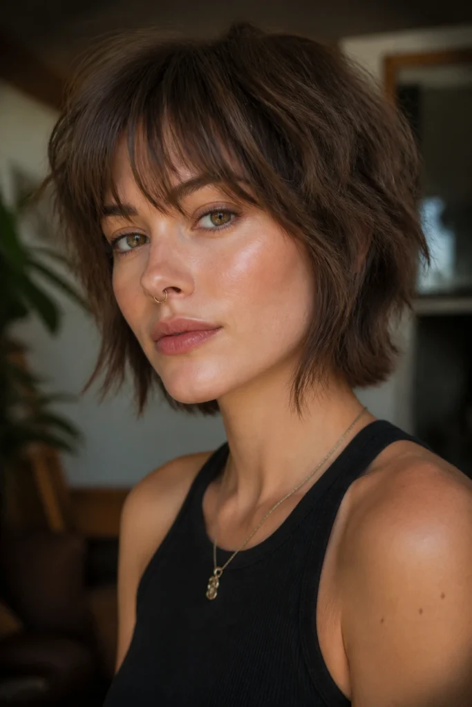 22 Short Shag Haircuts with Bangs for Thick Hair