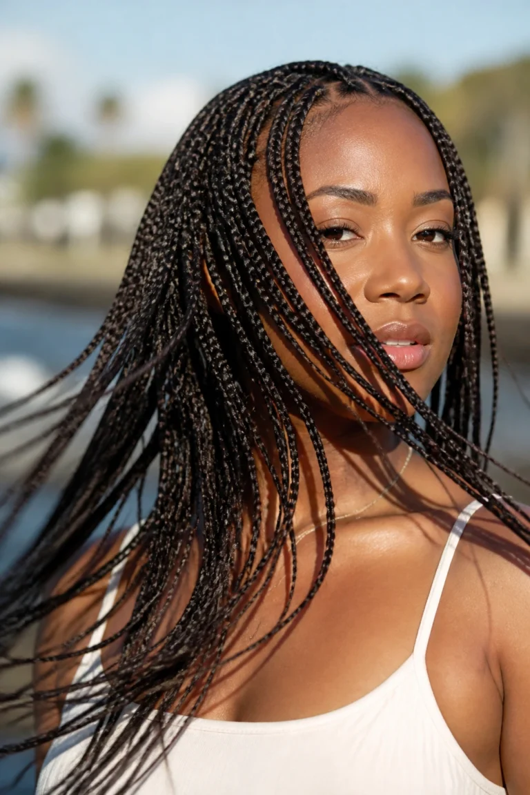 30 Black Braids for a Protective Style with Wavy Hair