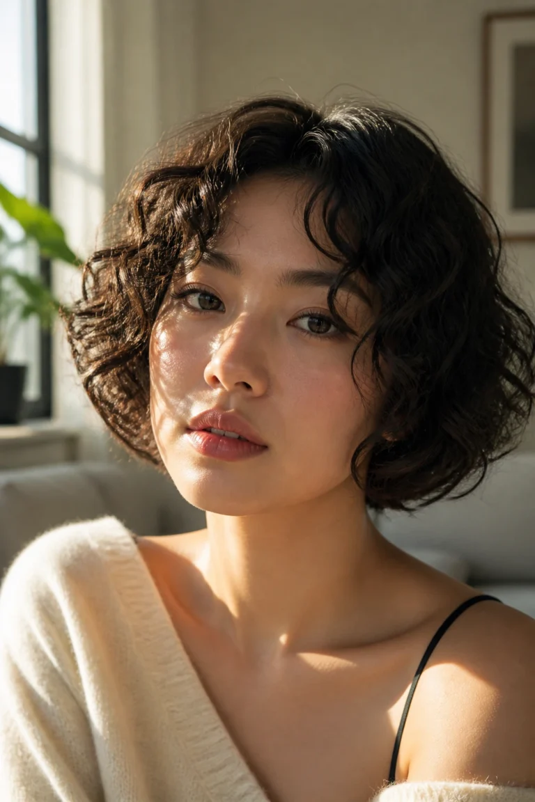 25 Korean Bobs for Round Faces and Curly Hair