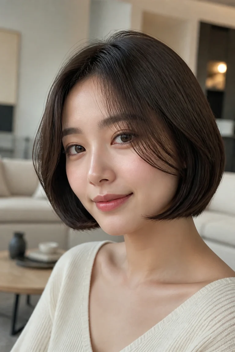 25 Asian Bobs for Round Faces and Wavy Hair