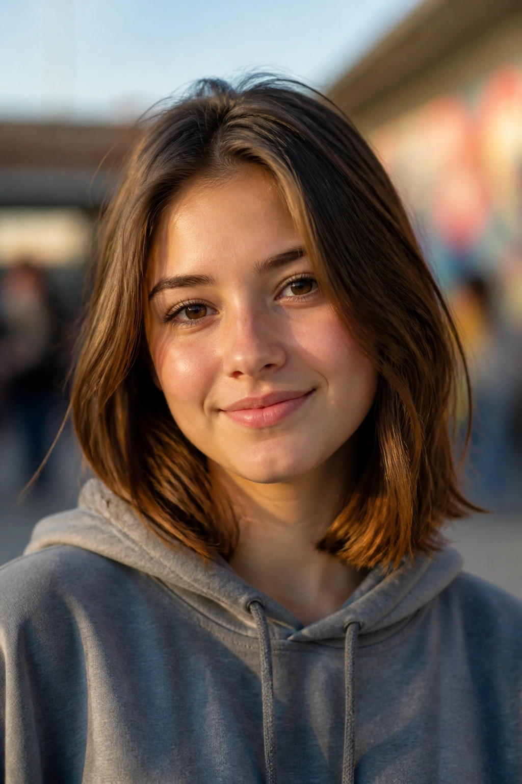 Portrait of student with practical haircut that endures through school day