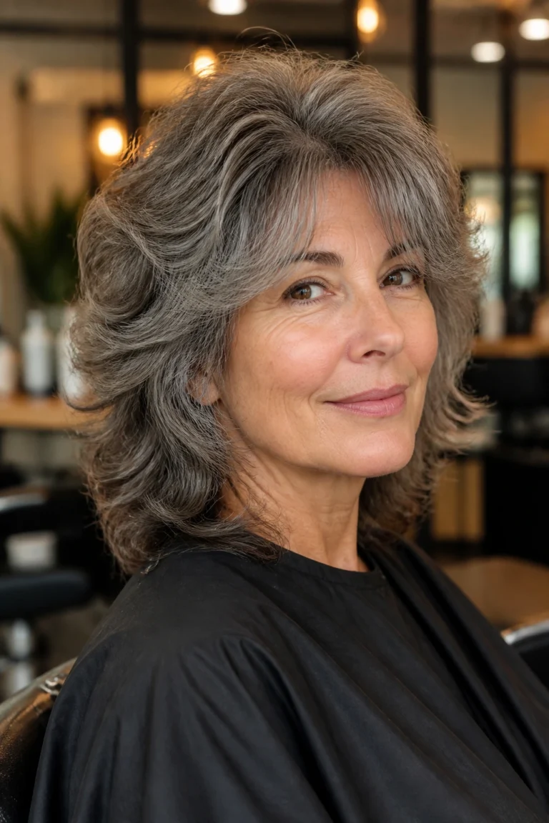 22 Medium Shag Haircuts for Older Women with Thick Hair