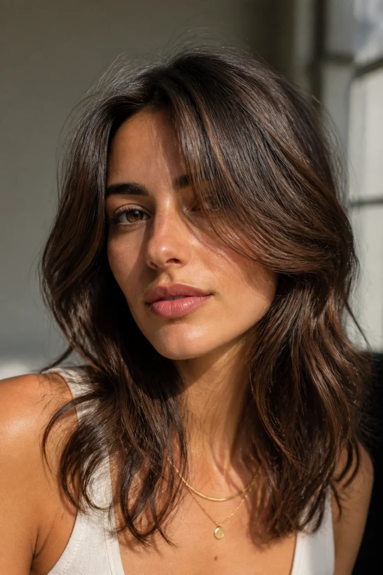 25 Draped Bangs for Round Faces and Wavy Hair