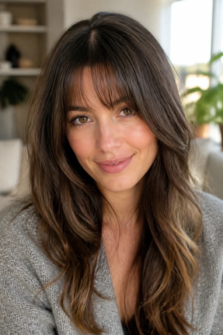 25 Long Bangs for Long Hair and Oval Faces