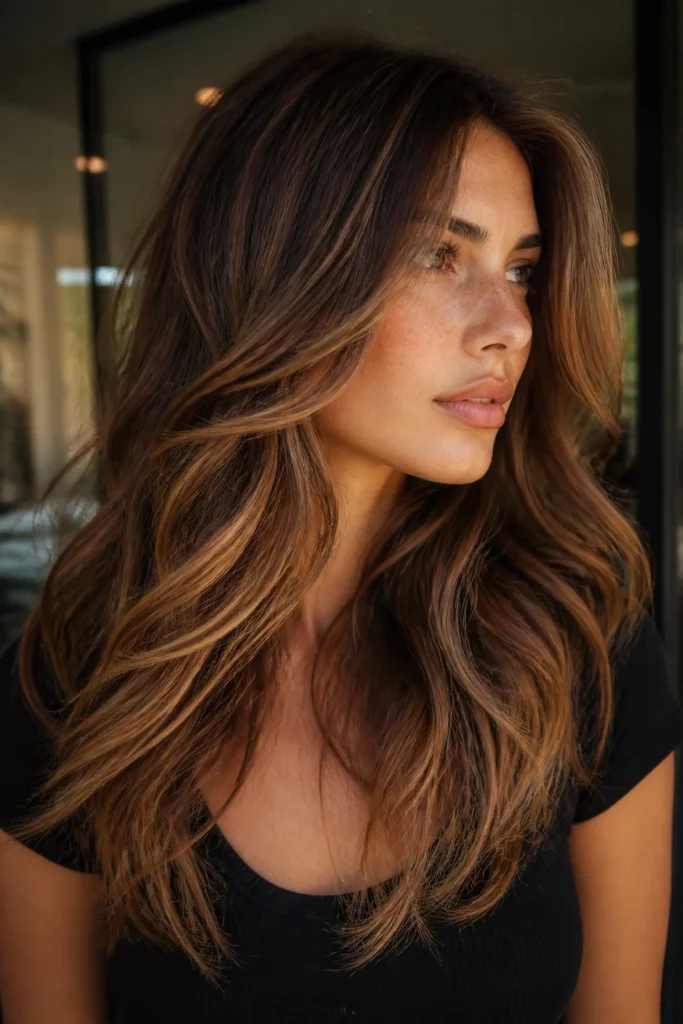 25 Chestnut Caramel Highlights for Warm Skin Tones