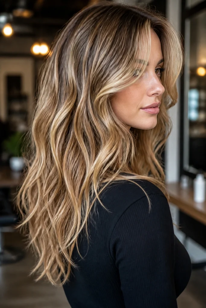 22 Layered Long Haircuts for Fine Hair with Beachy Waves