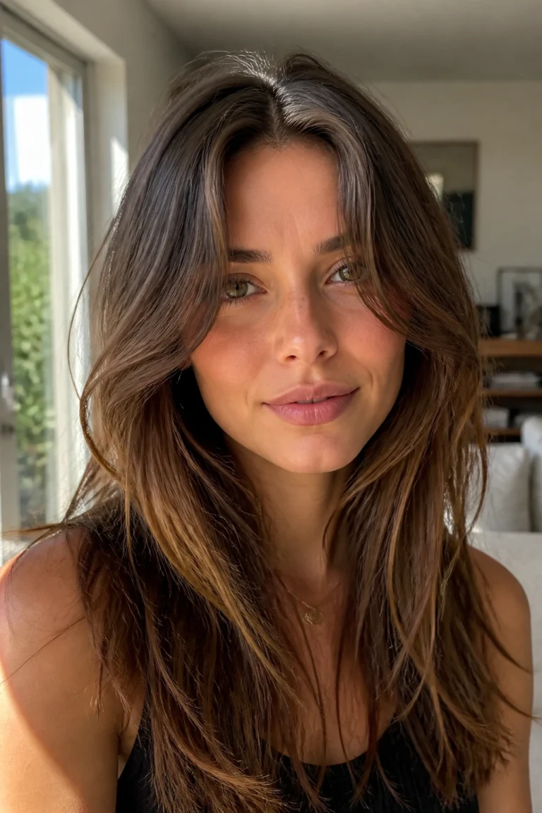25 Big Forehead Hairstyles for Thin Hair with Curtain Bangs