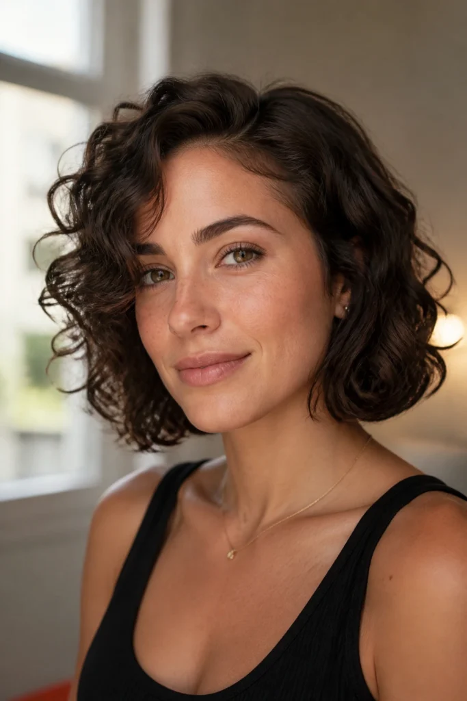 25 Classic Bobs for Curly Hair and Round Faces