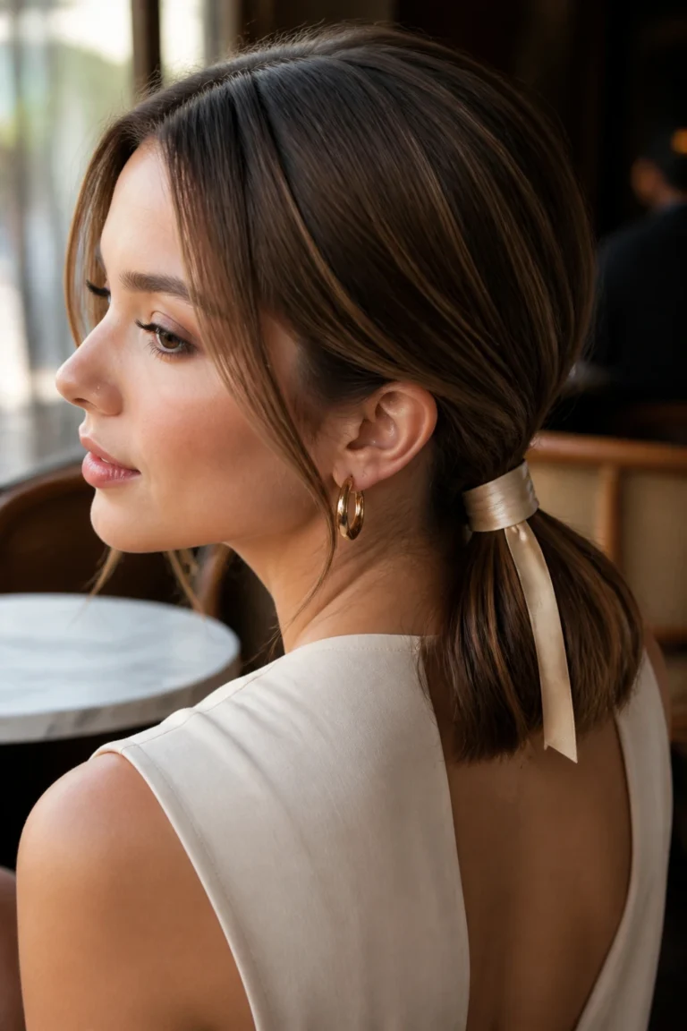 18 Cute Ponytails for Short Hair and Oval Faces