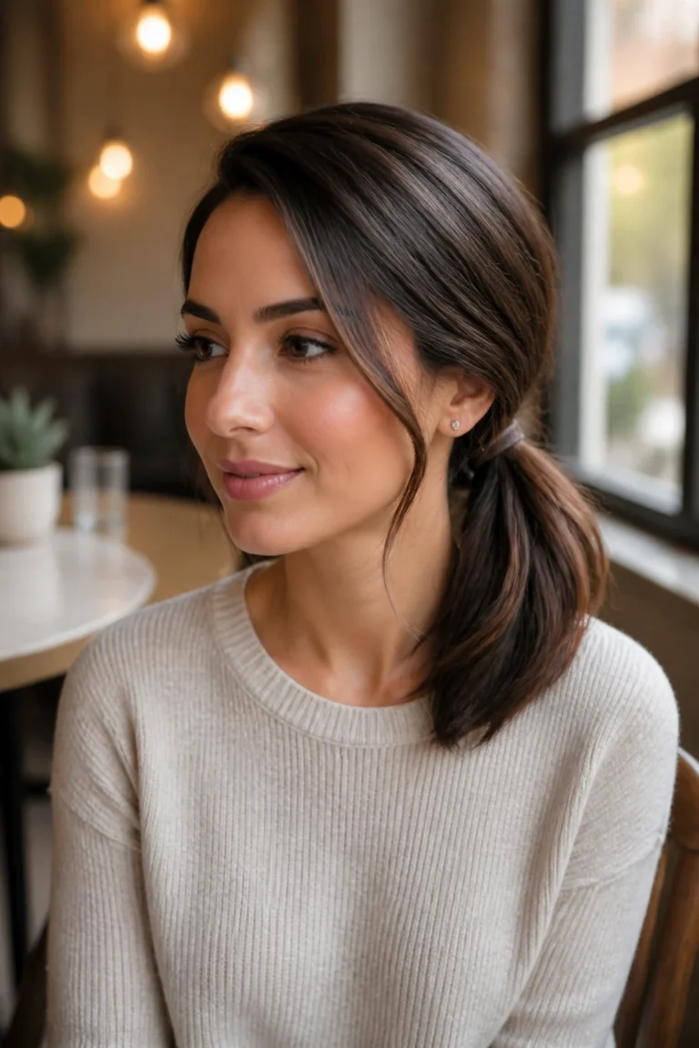 18 Chic Ponytails for Medium Hair and Oval Faces