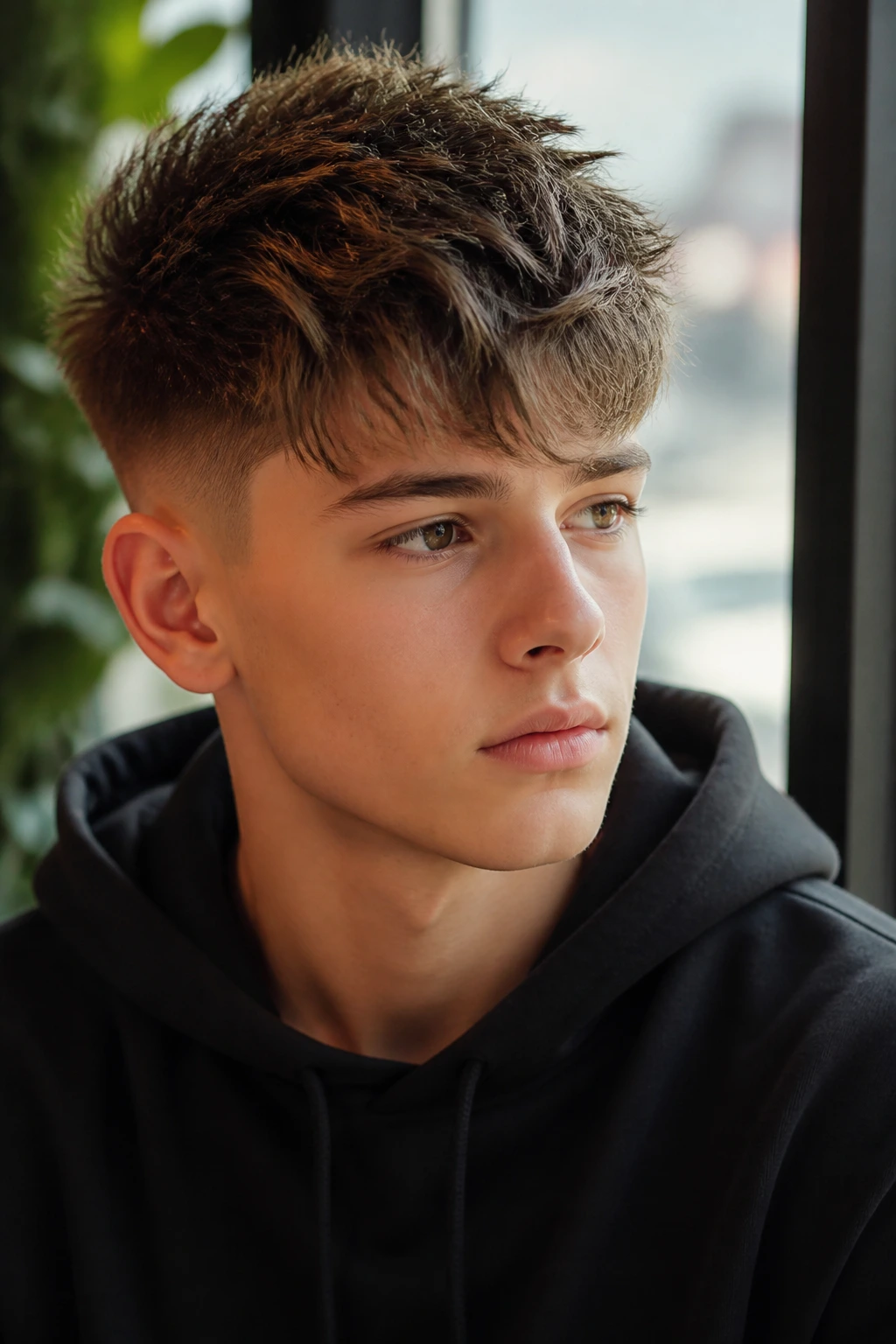 Boy with messy fringe Eurohawk