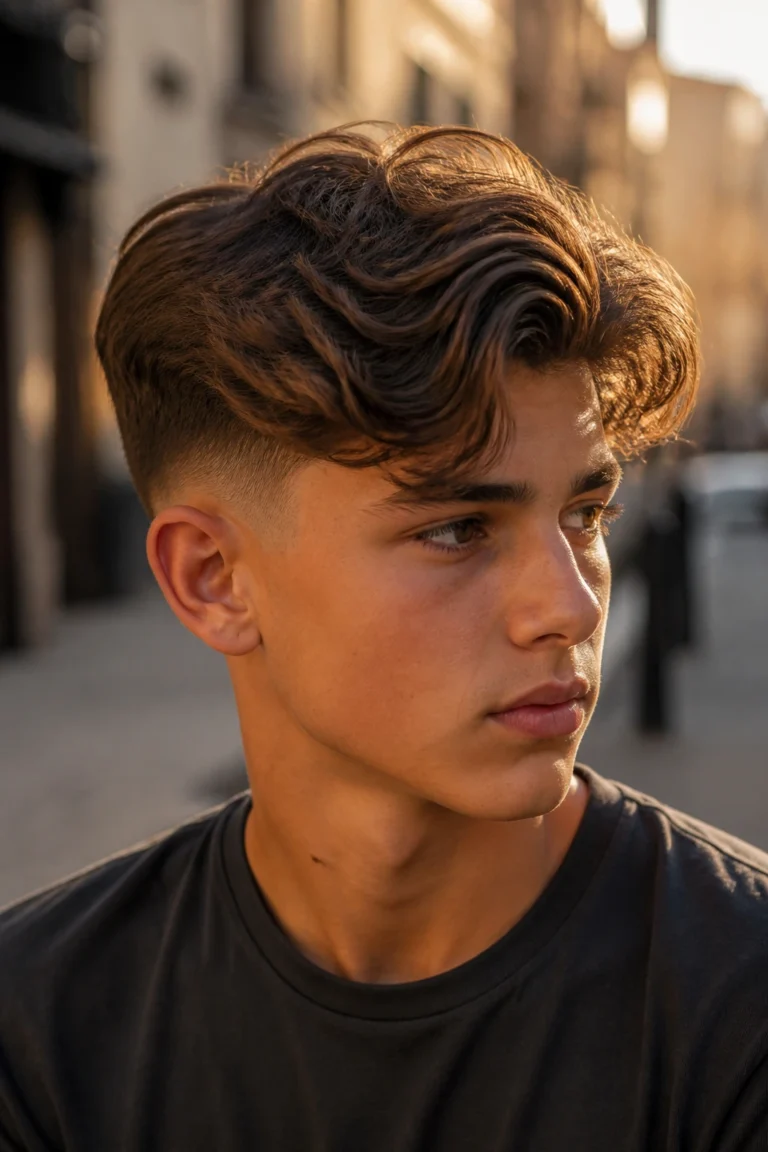 18 Side-Swept Part Haircuts for Boys with Wavy Hair