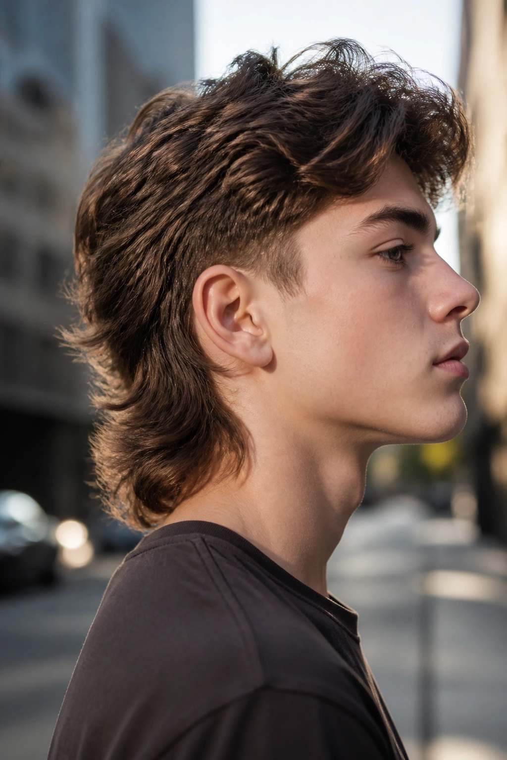 Real boy showing modern mullet with a soft tail