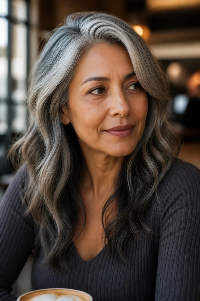 25 Grey Hair Color Ideas for Medium Skin Tones